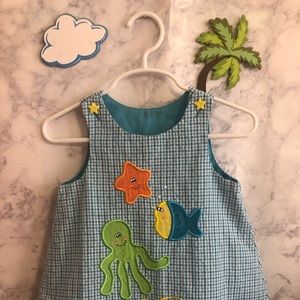 Summer gingham button dress